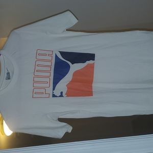 Boys Puma Tshirt white,blue and orange